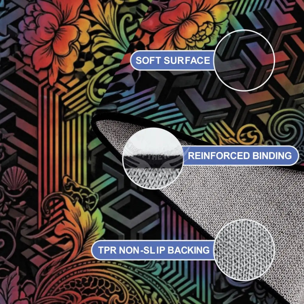 3D Spectrum Rainbow Animal Geo Print Large Area Rug Floor Carpet 10x8 120’’x96’’ Rugs & Mats