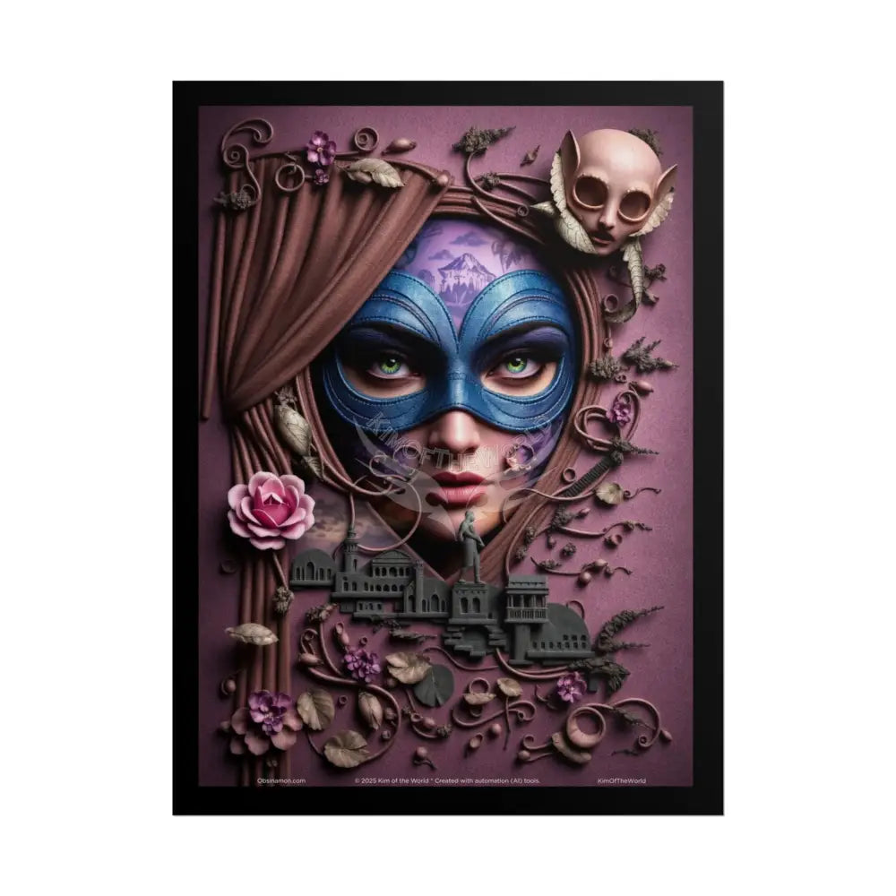 3D Steampunk Cottage Eyemask Magician Art Print - Rolled Poster 18″ x 24″ (Vertical) / Matte Poster