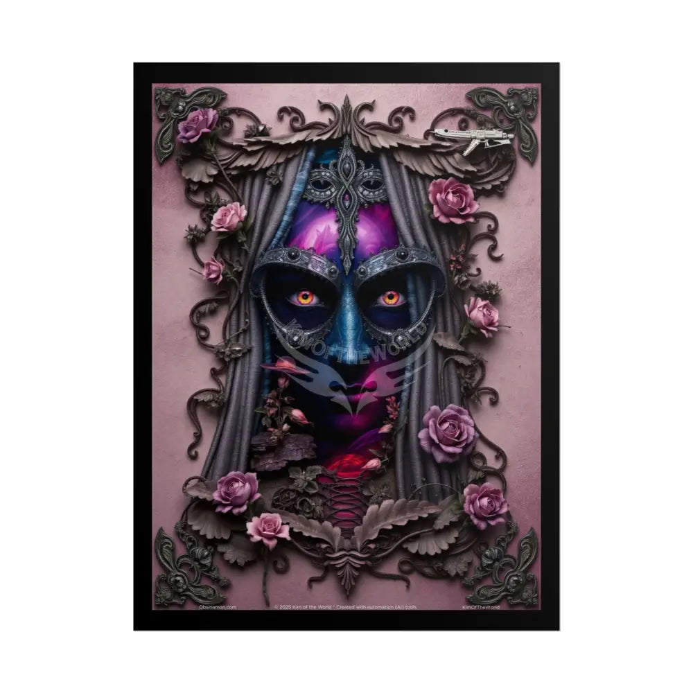 3D Steampunk Cottage Eyemask Magician Art Print - Rolled Poster 18″ x 24″ (Vertical) / Matte Poster