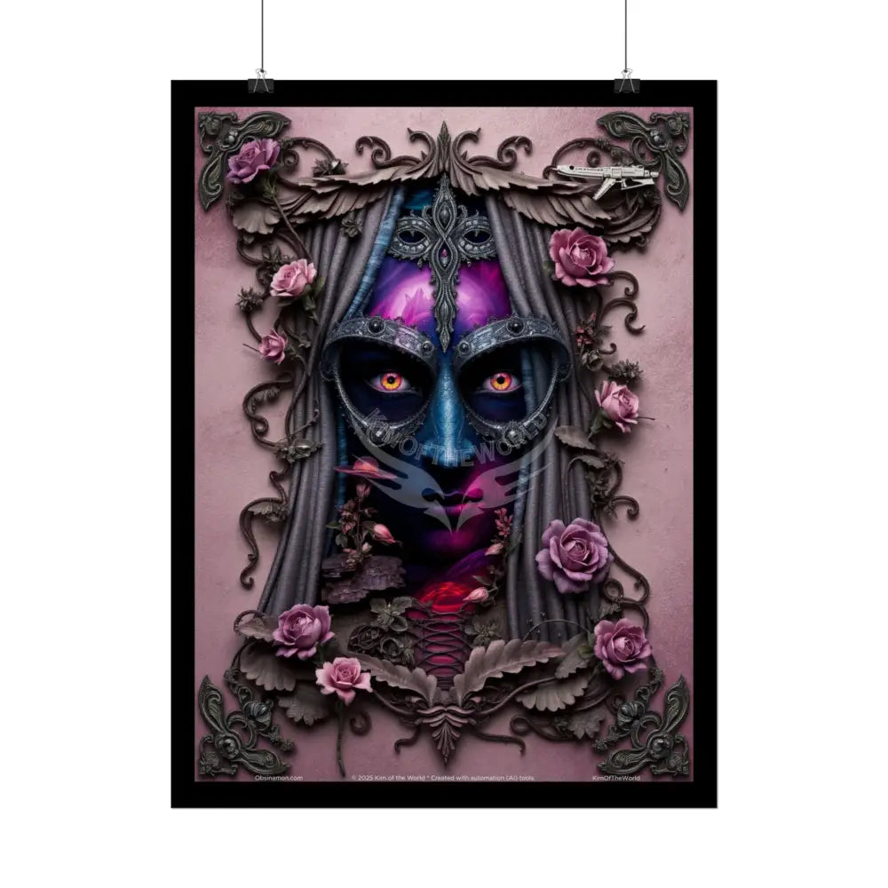 3D Steampunk Cottage Eyemask Magician Art Print - Rolled Poster Poster