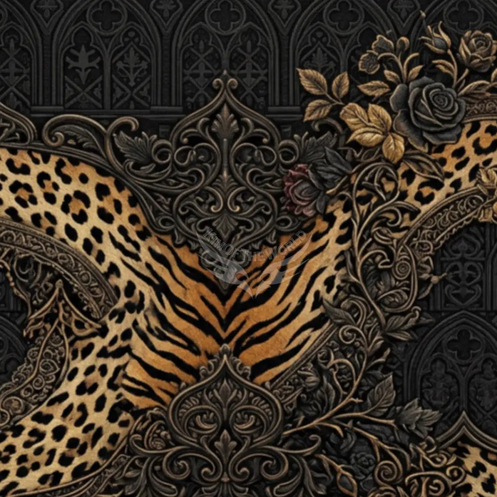 3D Steampunk with Tiger Strip X Unpasted Mural Wallpaper 144’’x100’’ 144’’x100’’ Wall Coverings