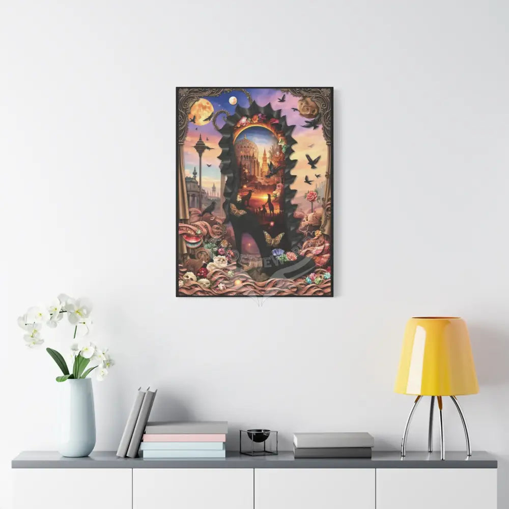 3D Stiletto Shoe Cottage Wall Art — Stretched 1.25’’ Frame Canvas