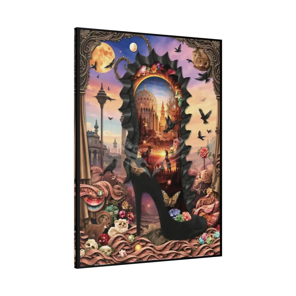 3D Stiletto Shoe Cottage Wall Art — Stretched 1.25’’ Frame Canvas