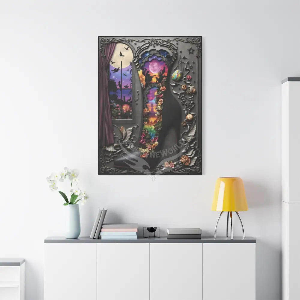 3D Stiletto Shoe Cottage Wall Art — Stretched 1.25’’ Frame Canvas