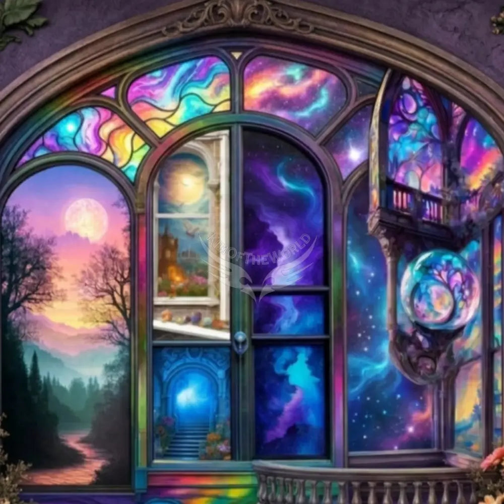 3D Surreal Fae Magic Window Scenery Wall Unpasted Mural Wallpaper 144’’x100’’ - 144’’x100’’ - Wall Coverings