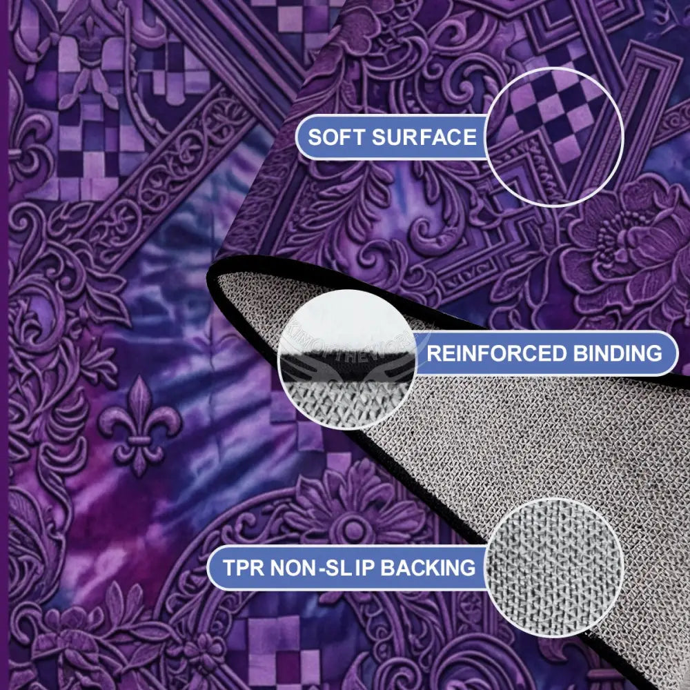 3D Tie Dye Unusual Floral Design Purple 10 ft x 8 ft Large Area Rug Floor Carpet 120’’x96’’ Rugs & Mats