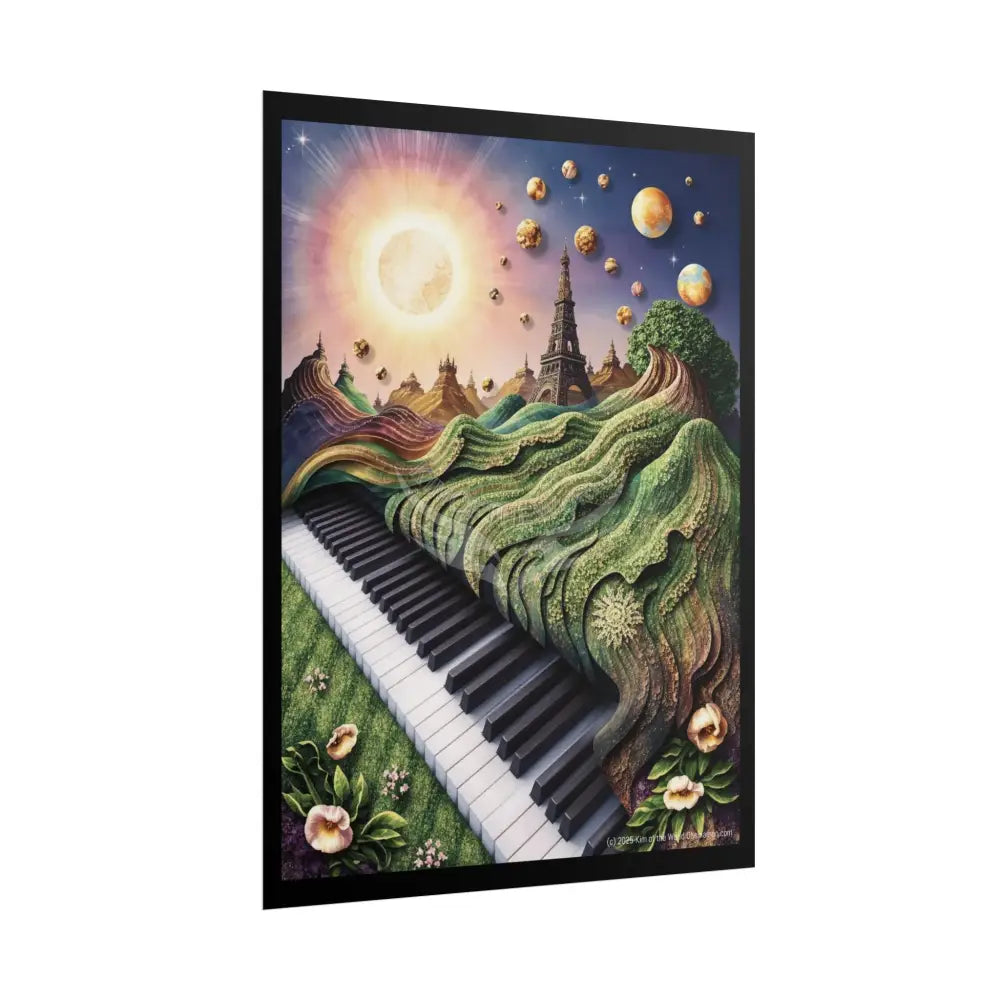 3D Unusual Piano Keys Musical Magic Prints — Rolled Poster Set Poster