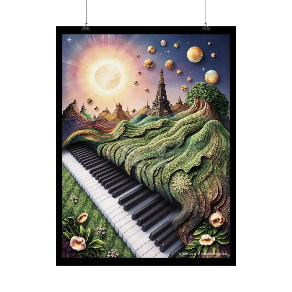 3D Unusual Piano Keys Musical Magic Prints — Rolled Poster Set Poster