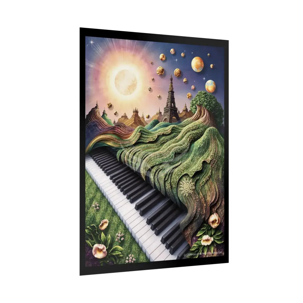 3D Unusual Piano Keys Musical Magic Prints — Rolled Poster Set Poster