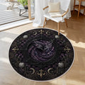 3D Unusual Pinwheel TieDye Portal ;) Soft Round Area Rug with White Border 39.4’’x39.4’’ Rugs & Mats