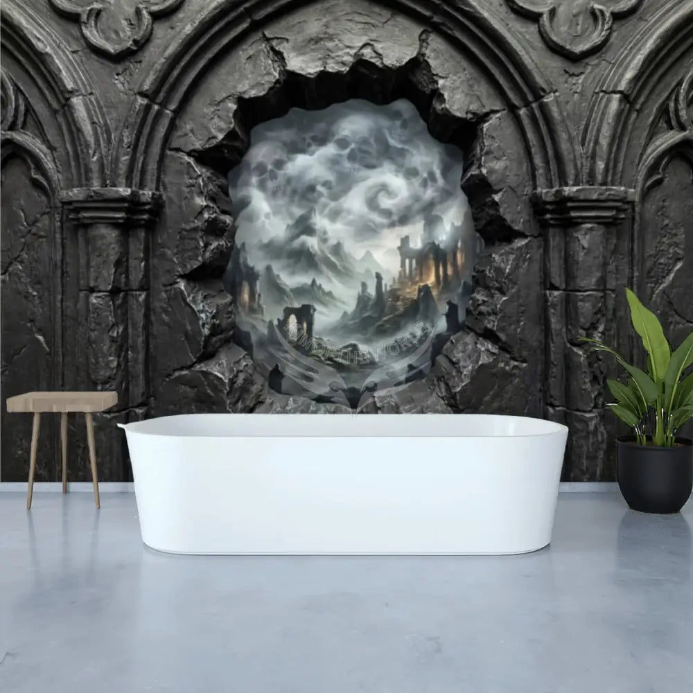 3D Wall Mural Gothic Skulls Scenery Breakout Unpasted Mural Wallpaper 144’’x100’’ 144’’x100’’ Wall Coverings