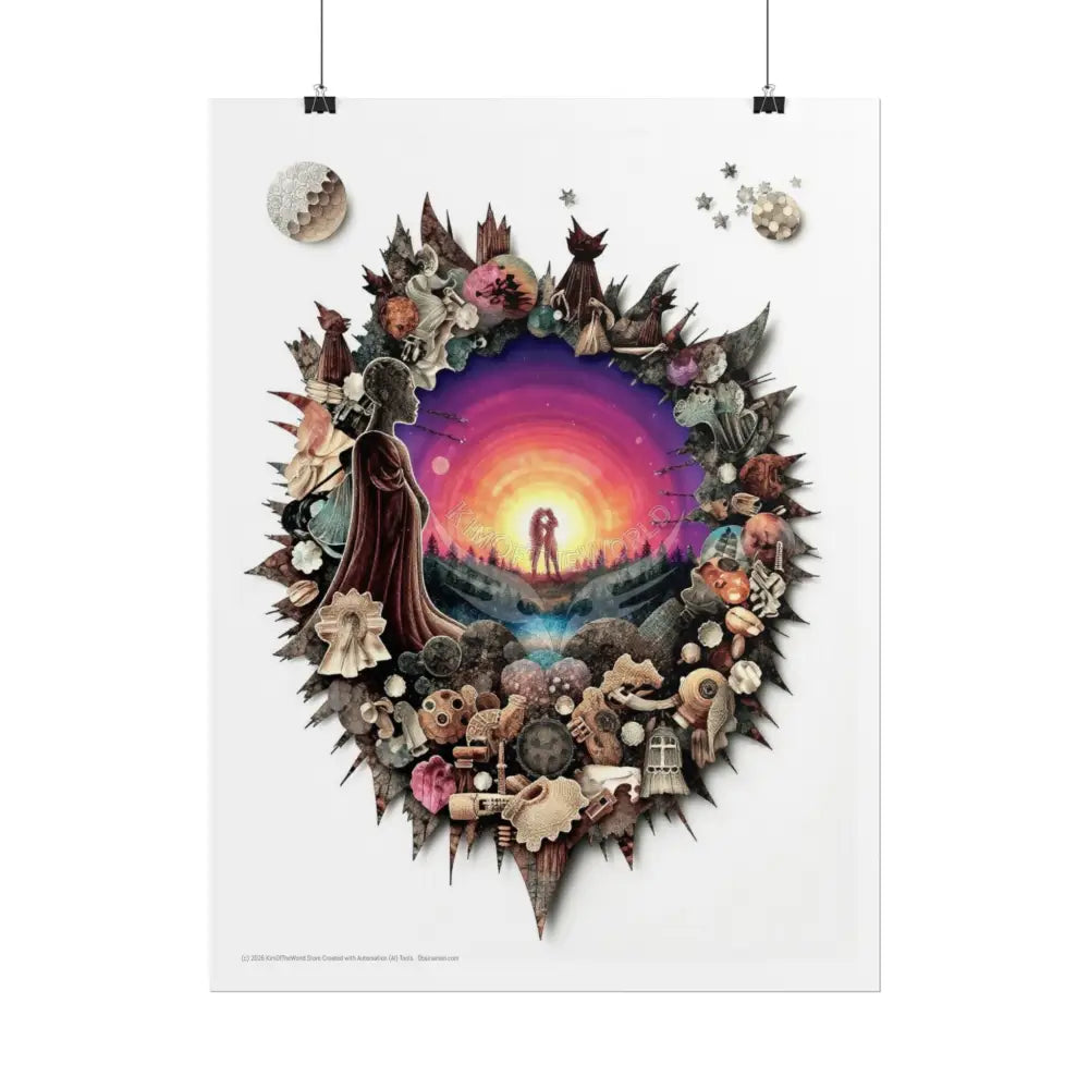 3D Window Eye Waterfall Portal Poster Poster
