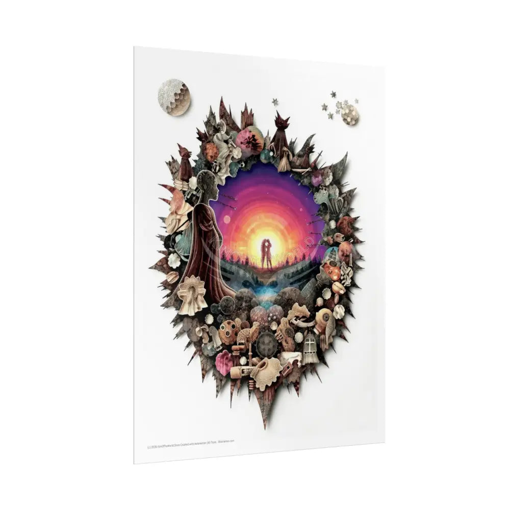 3D Window Eye Waterfall Portal Poster Poster
