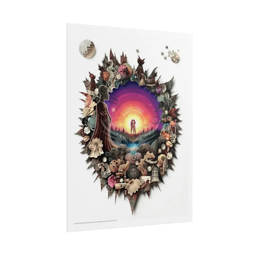 3D Window Eye Waterfall Portal Poster Poster