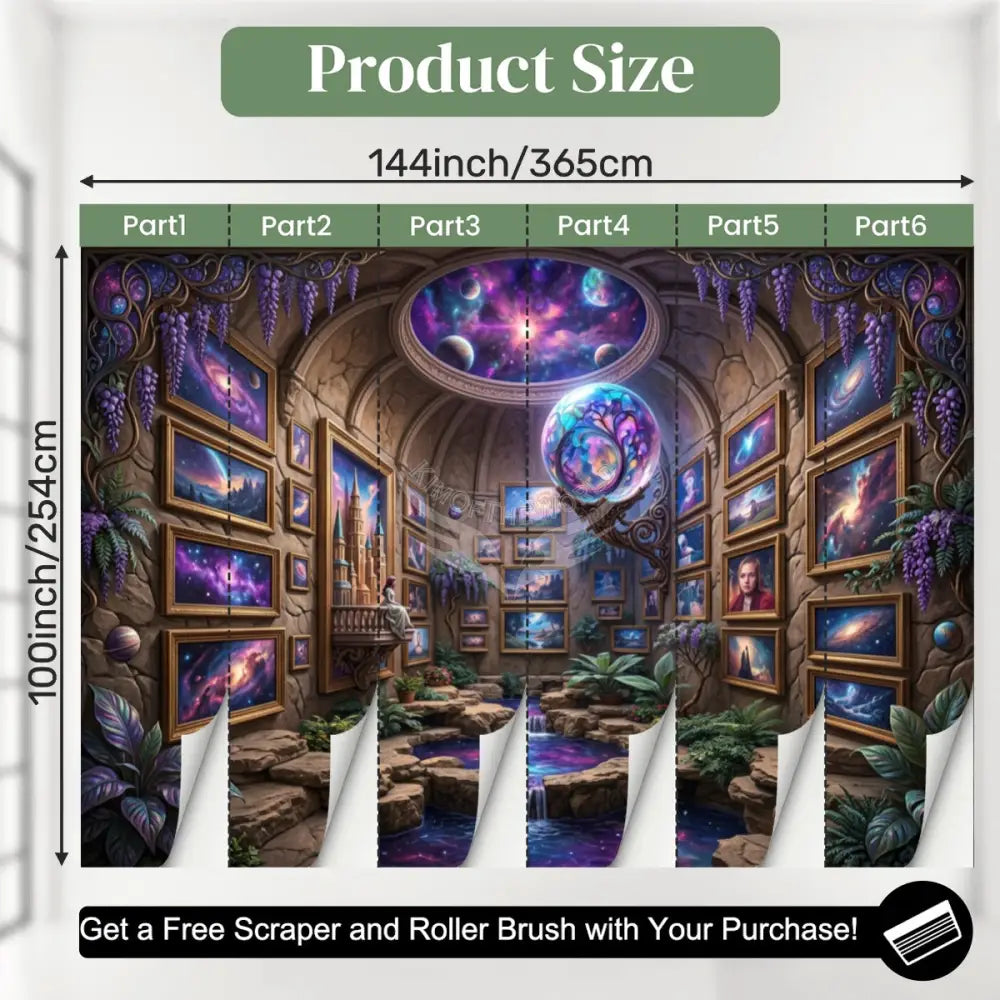 3D Window Floral Unpasted Mural Wallpaper 144’’x100’’ - 144’’x100’’ - Wall Coverings