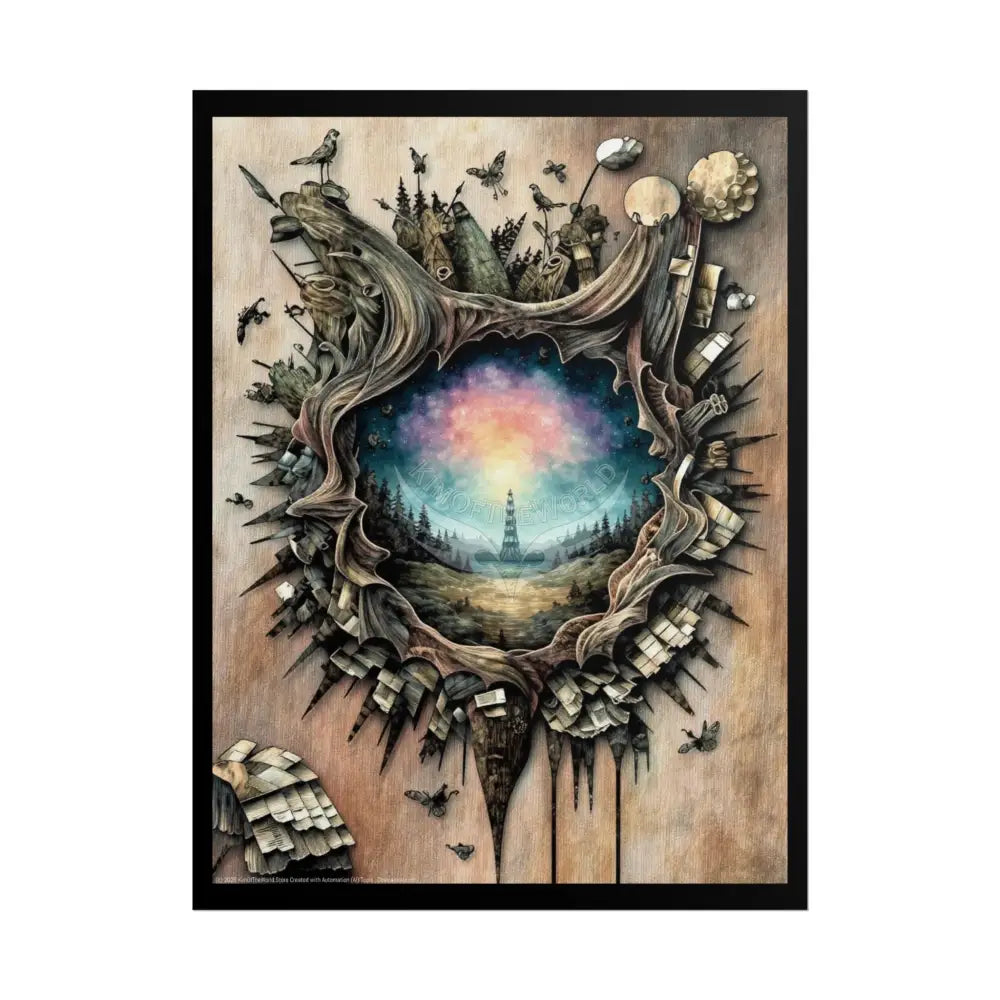 3D Window Portal Poster 18″ x 24″ (Vertical) / Matte Poster