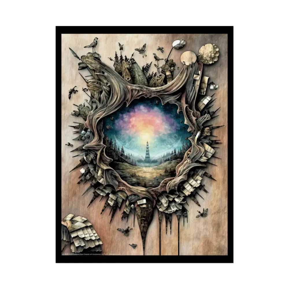 3D Window Portal Poster 18″ x 24″ (Vertical) / Semi Glossy Poster