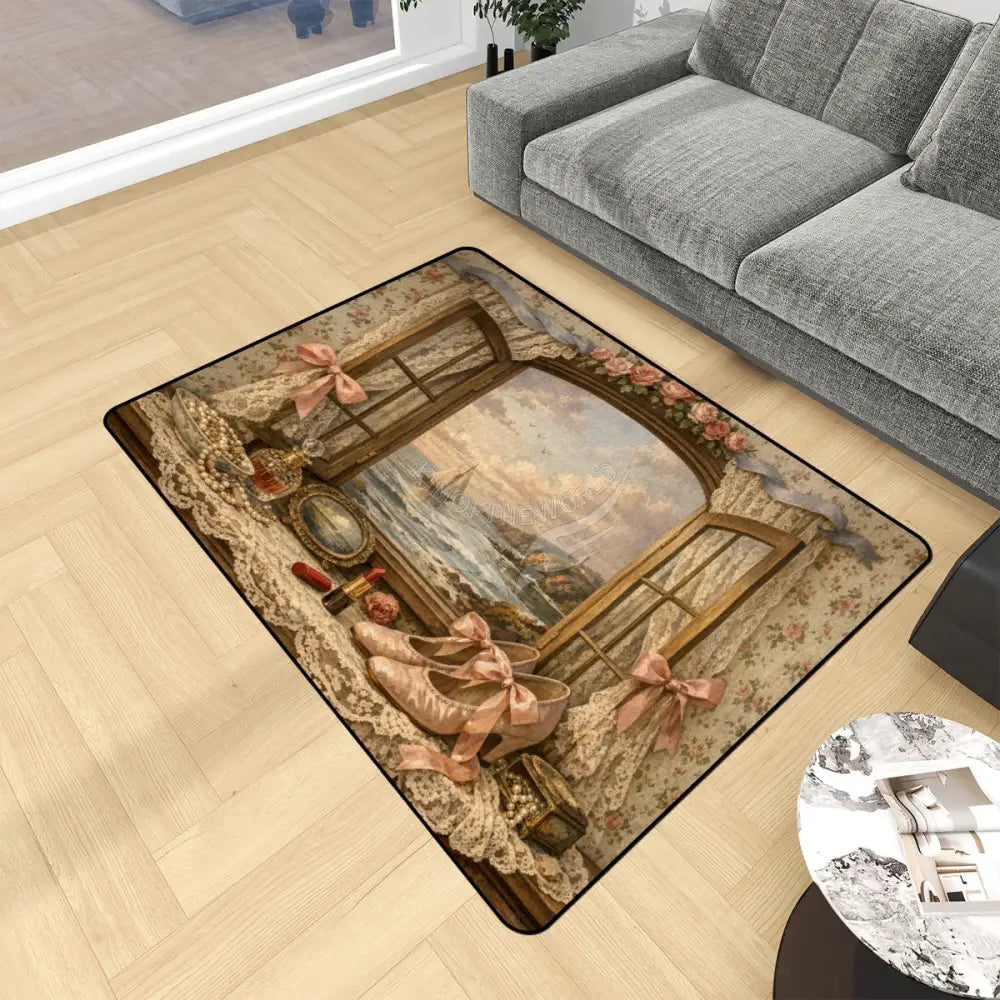 3D Window Wallpaper Area Rug Floor Carpet 8x5.3 - 96’’x64’’ - Rugs & Mats
