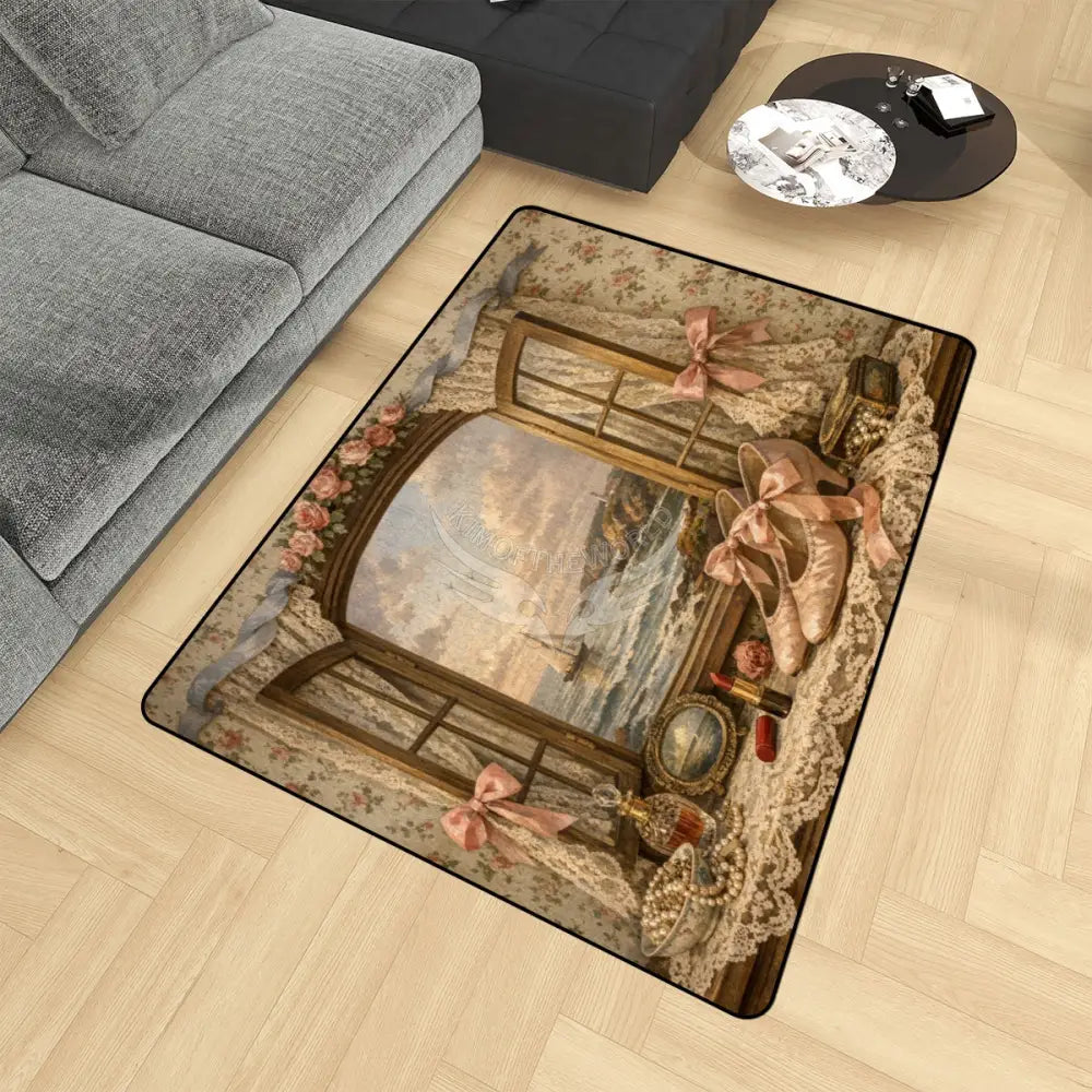 3D Window Wallpaper Area Rug Floor Carpet 8x5.3 - 96’’x64’’ - Rugs & Mats