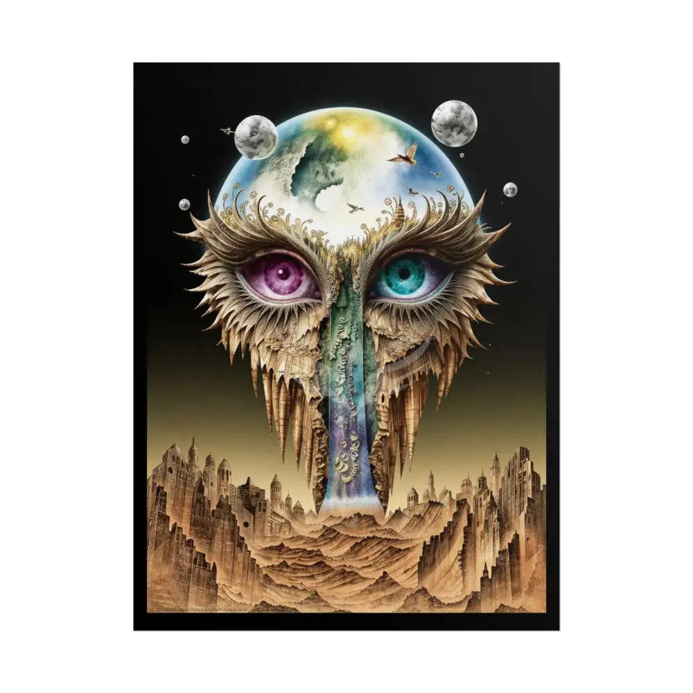 3D Window Waterfall Portal Poster 18″ x 24″ (Vertical) / Matte Poster