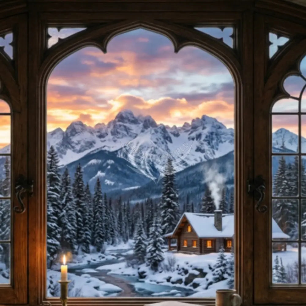3D Winter Scene Unpasted Mural Wallpaper 144’’x100’’ 144’’x100’’ Wall Coverings