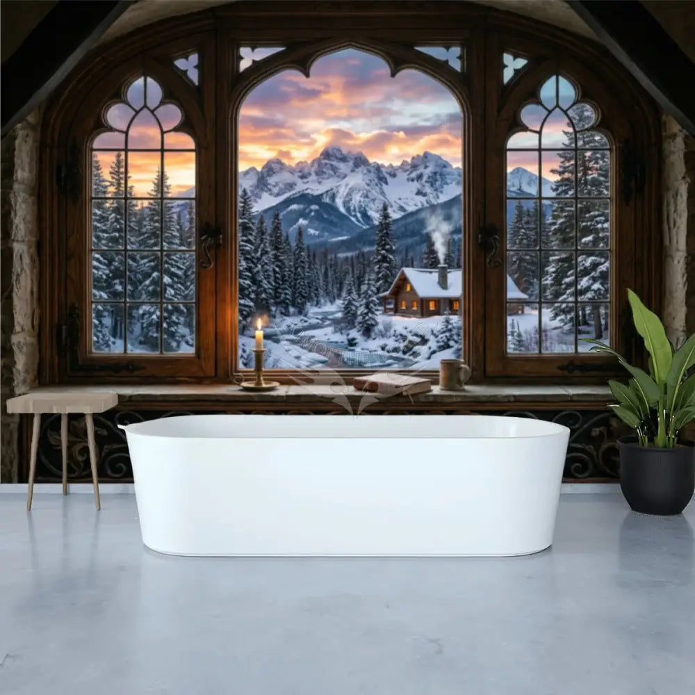 3D Winter Scene Unpasted Mural Wallpaper 144’’x100’’ 144’’x100’’ Wall Coverings