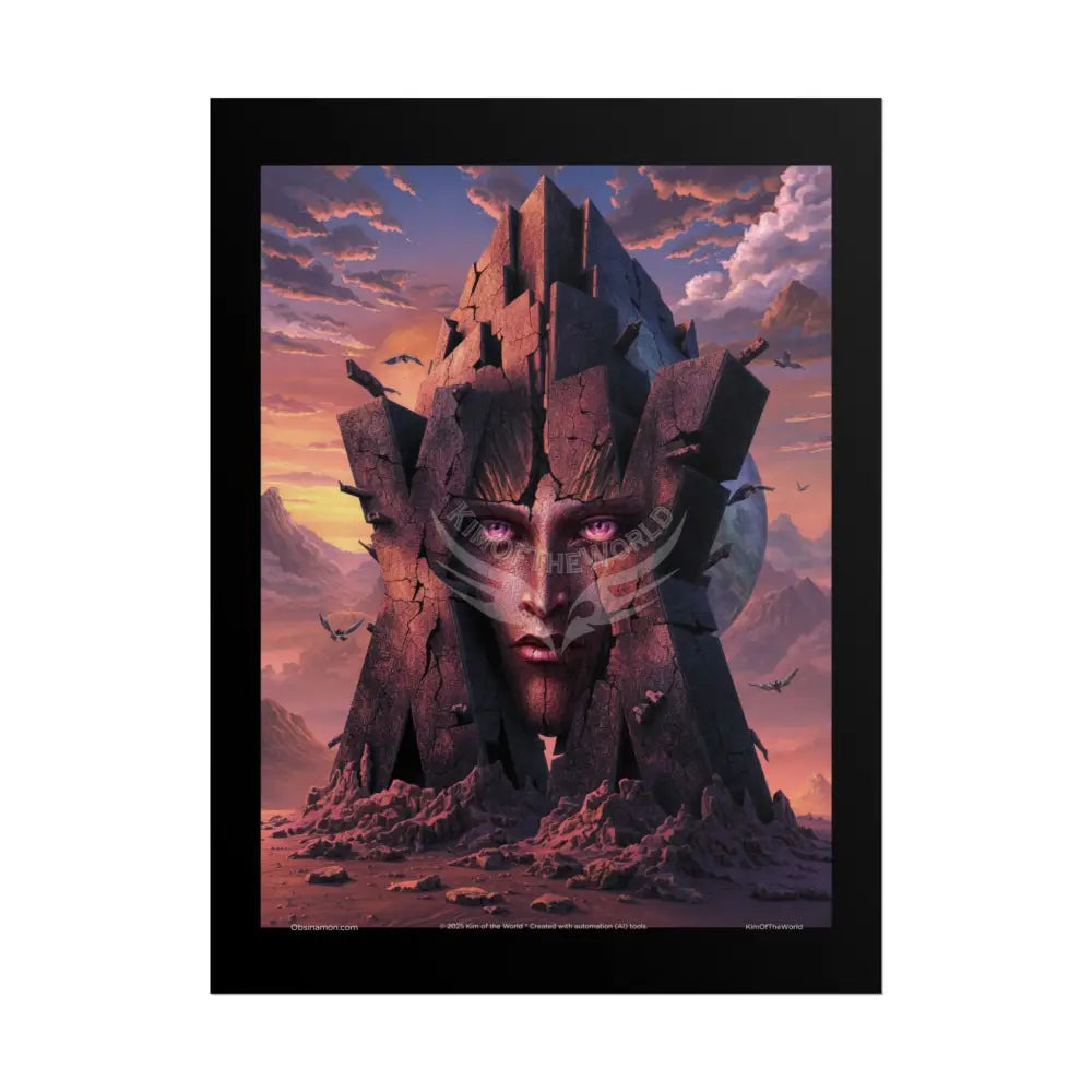 3D ’XX’ Gothic Wonderland Anime Face Art Print - Rolled Poster 18″ x 24″ (Vertical) / Matte Poster