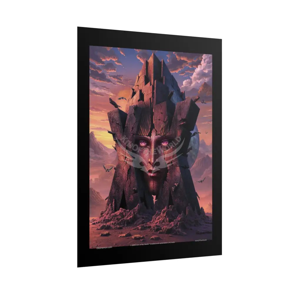 3D ’XX’ Gothic Wonderland Anime Face Art Print - Rolled Poster Poster