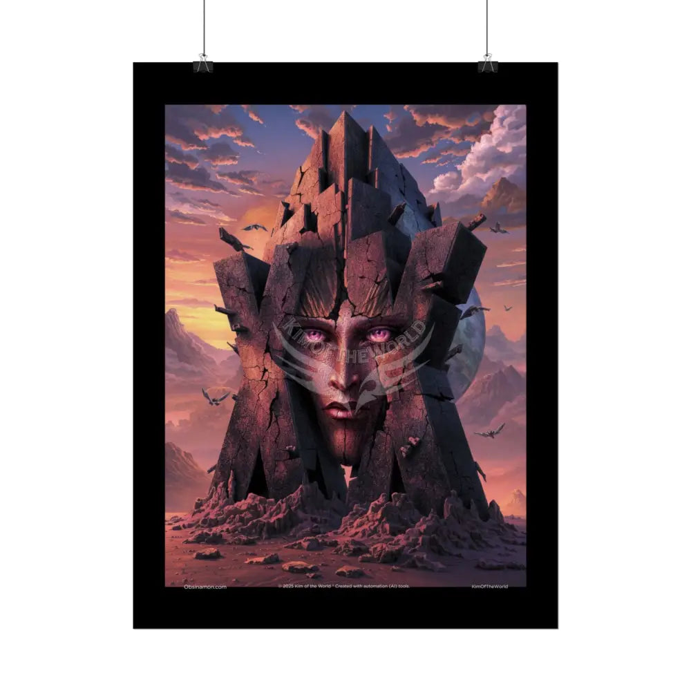 3D ’XX’ Gothic Wonderland Anime Face Art Print - Rolled Poster Poster