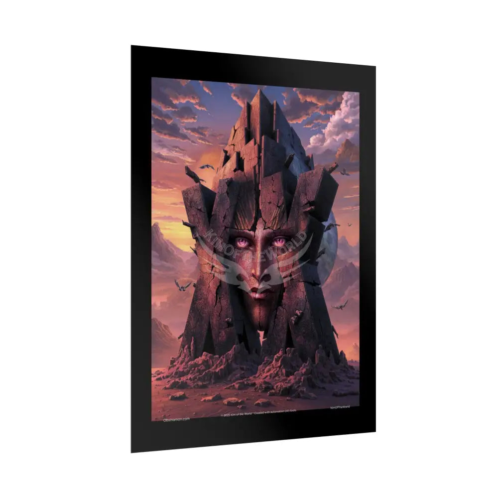 3D ’XX’ Gothic Wonderland Anime Face Art Print - Rolled Poster Poster