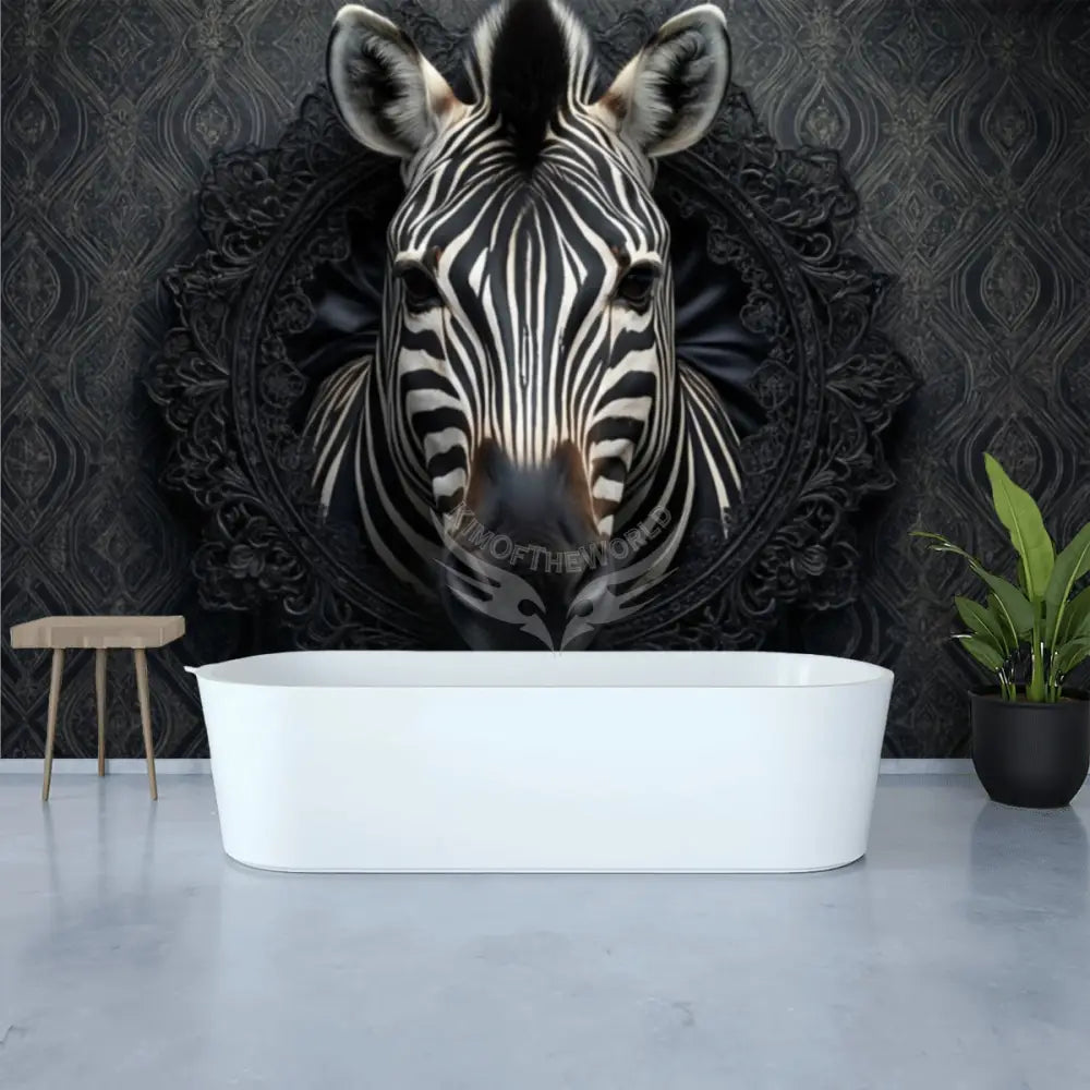 3D Zebra Unpasted Mural Wallpaper 144’’x100’’ - 144’’x100’’ - Wall Coverings