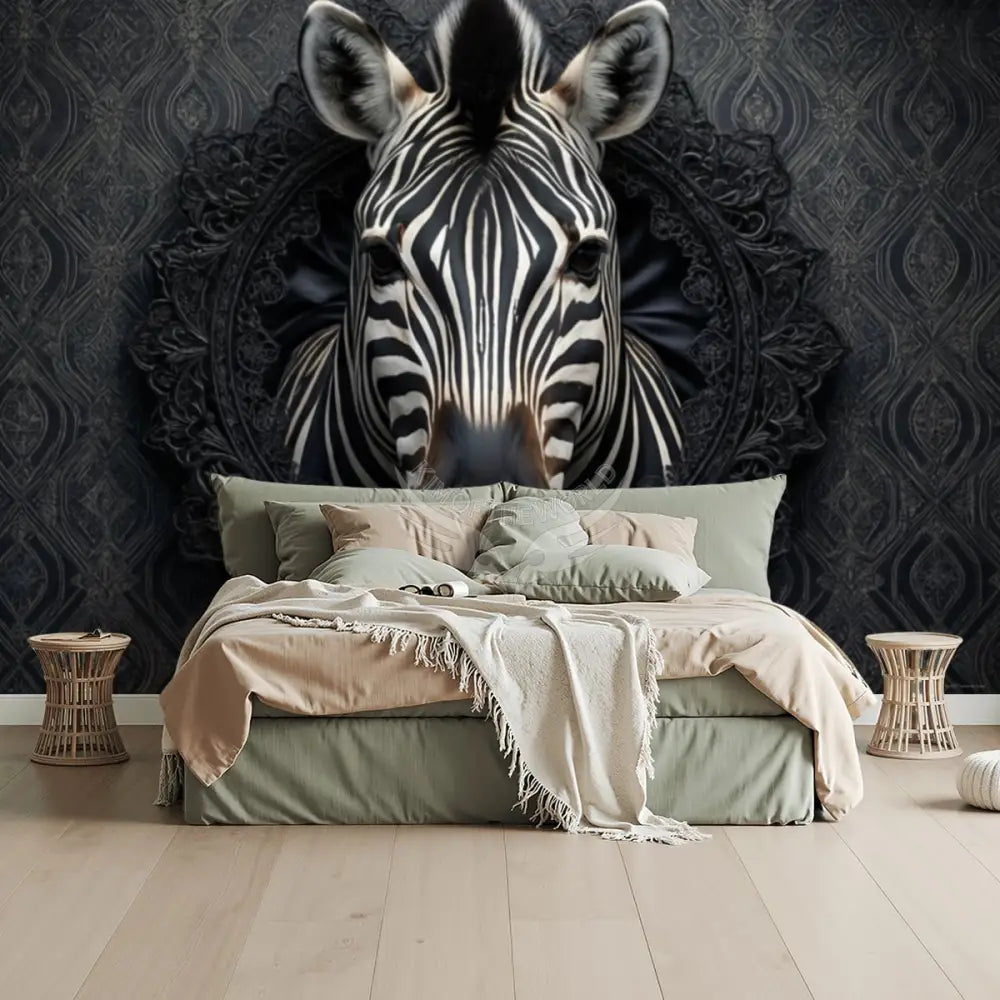 3D Zebra Unpasted Mural Wallpaper 144’’x100’’ - 144’’x100’’ - Wall Coverings