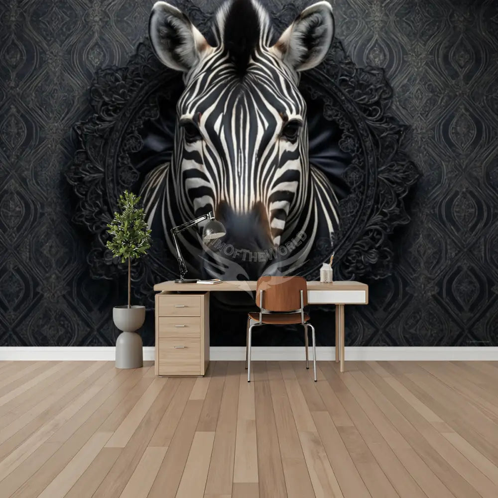 3D Zebra Unpasted Mural Wallpaper 144’’x100’’ - 144’’x100’’ - Wall Coverings