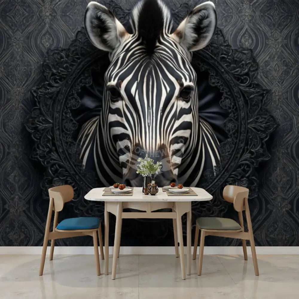 3D Zebra Unpasted Mural Wallpaper 144’’x100’’ - 144’’x100’’ - Wall Coverings