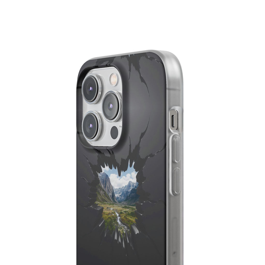 Mystic Mountain Break-Out Window Phone Case - Surreal Art Flexi Case