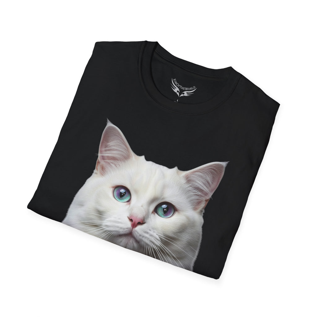 Grey and White Kitty Cat Parent Tee  - Softstyle T-Shirt