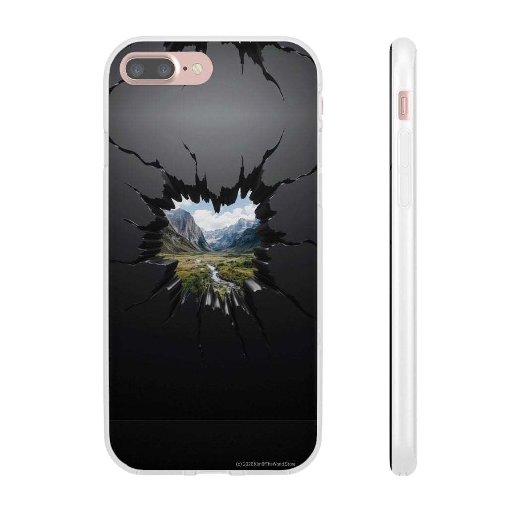 Mystic Mountain Break-Out Window Phone Case - Surreal Art Flexi Case
