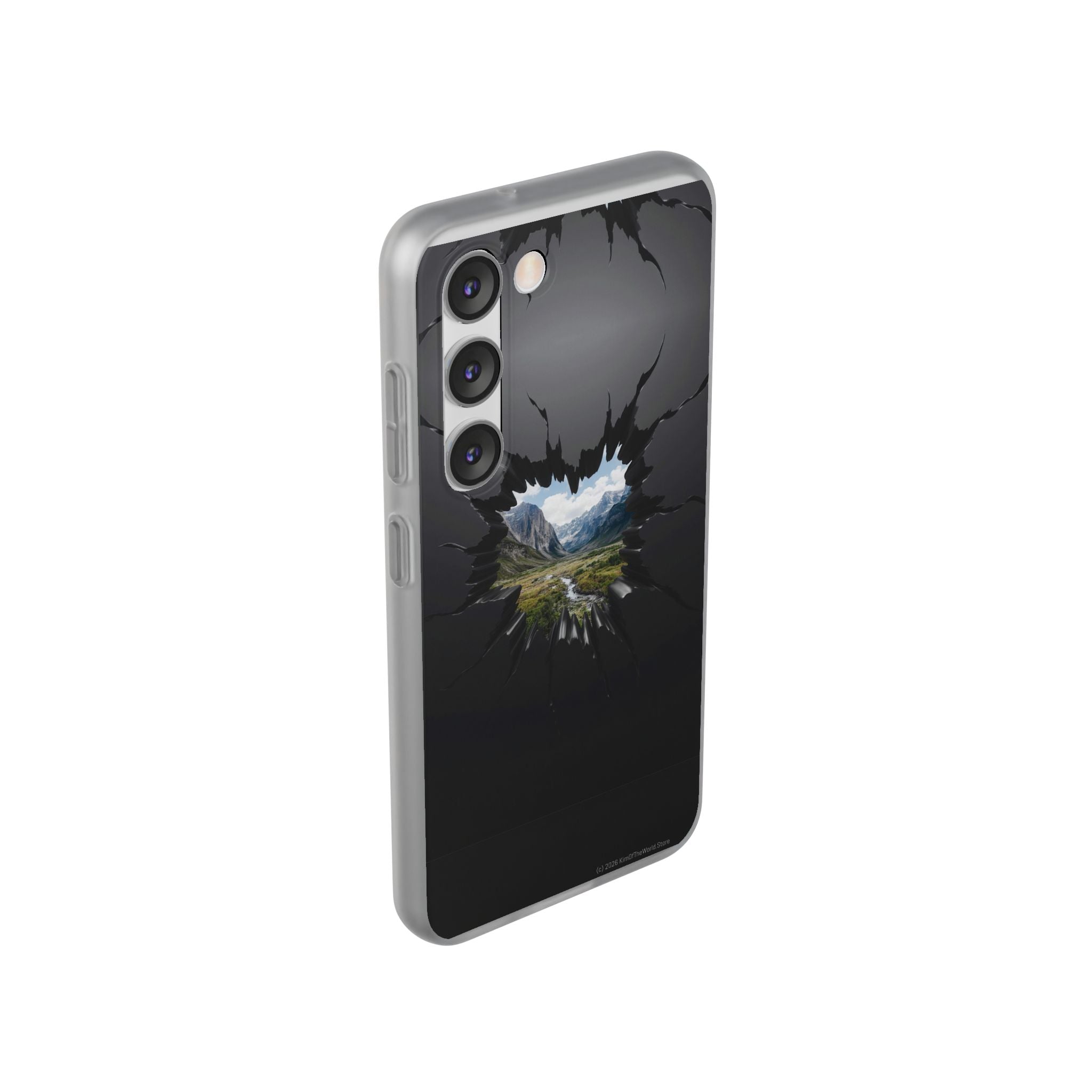 Mystic Mountain Break-Out Window Phone Case - Surreal Art Flexi Case