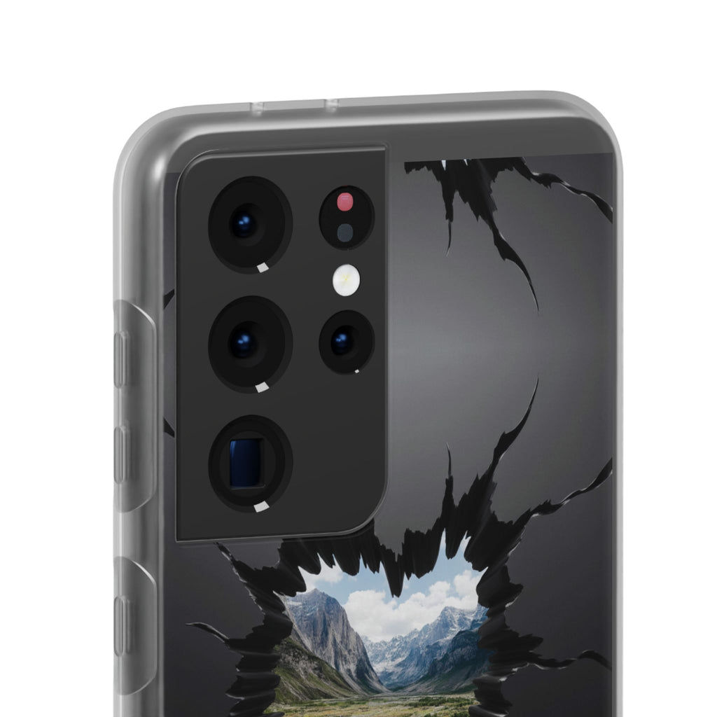 Mystic Mountain Break-Out Window Phone Case - Surreal Art Flexi Case
