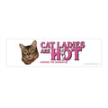 "Cat Ladies Are Hot - Change the Narrative" Bumper Sticker — 'Change the Narrative' Floral Cat-Eared Design