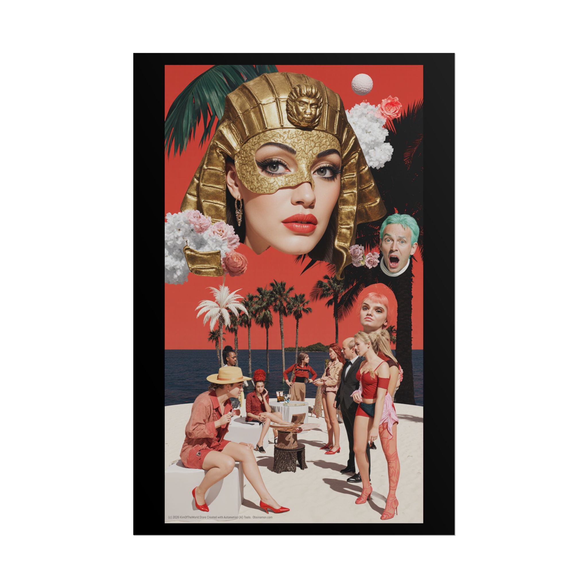 Giant Lady & Little Friends Weird Mashup Art