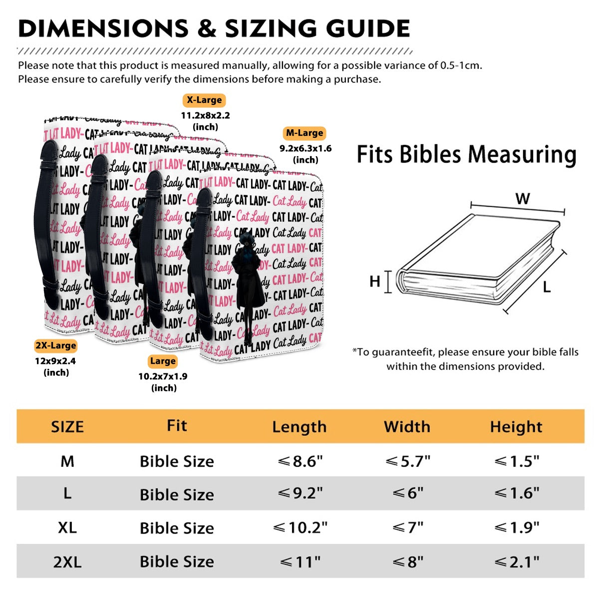 Cat Lady Leather Book/Bible Cover