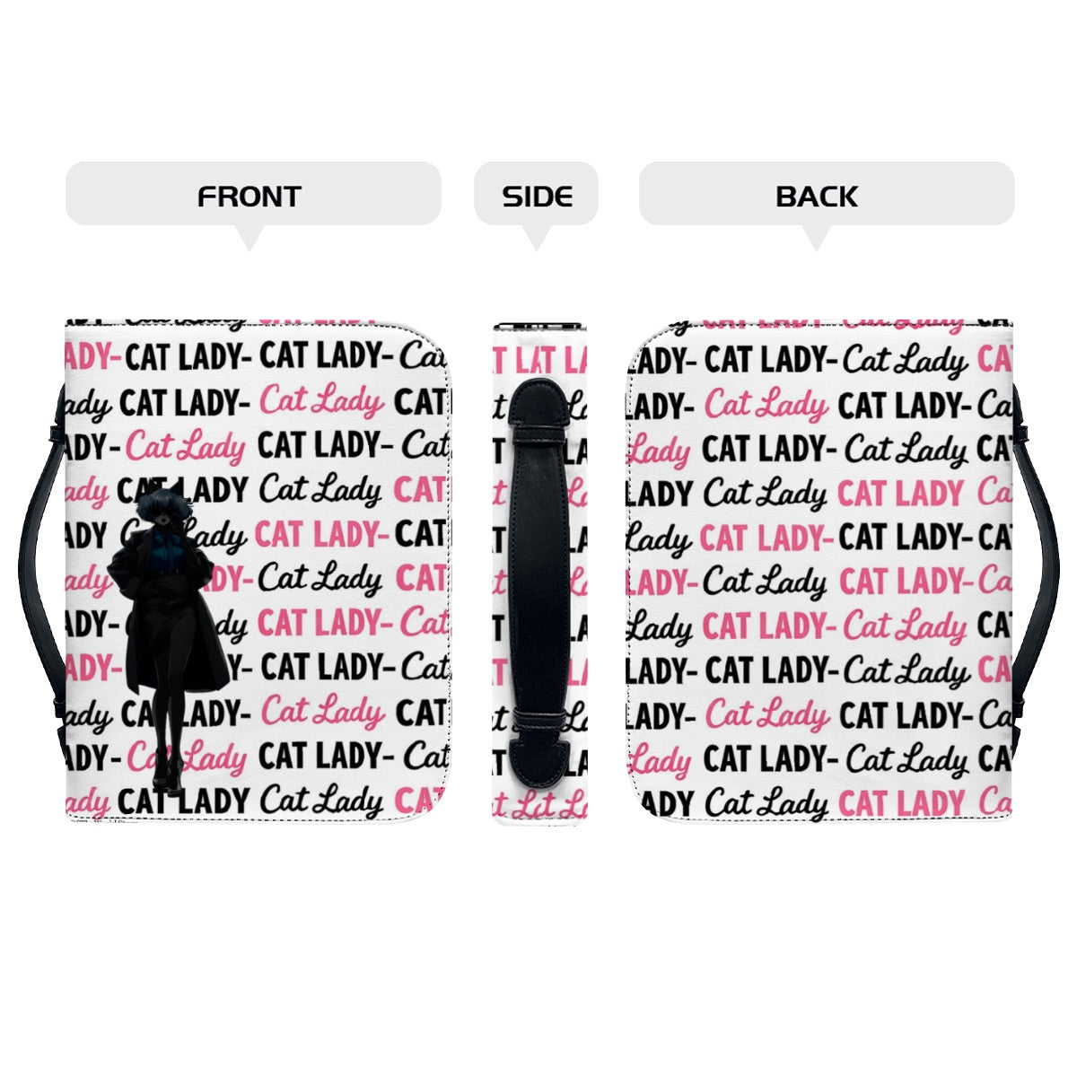 Cat Lady Leather Book/Bible Cover