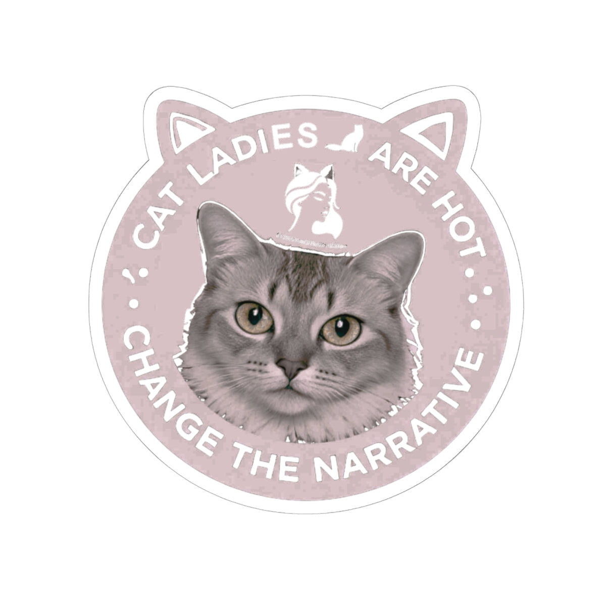 Cute Cat Kiss-Cut Vinyl Sticker