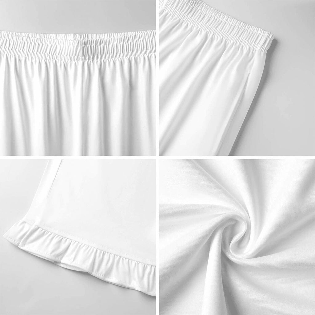 Women's Ruffled Pajama Pants - Large Gothic Rose Print