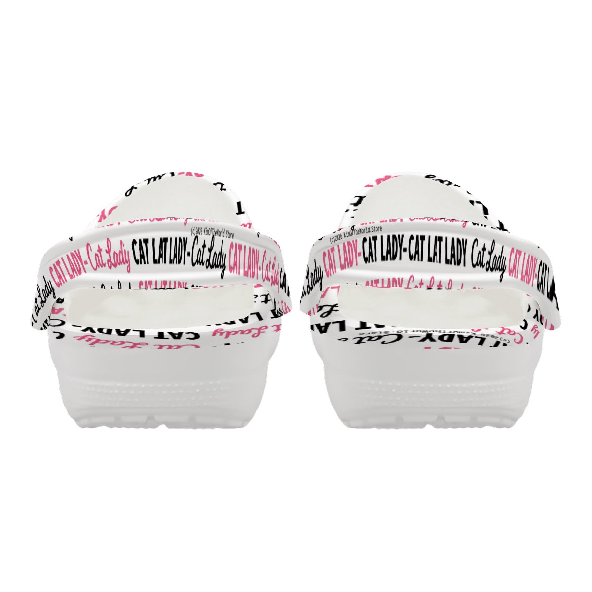 Cat Lady Black and Pink Print Women's Classic EVA Clogs (AOP)