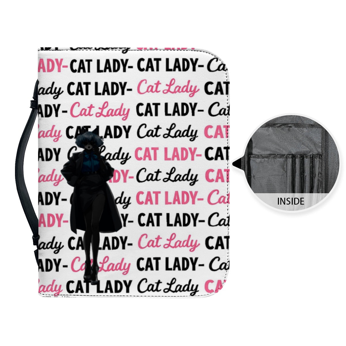 Cat Lady Leather Book/Bible Cover