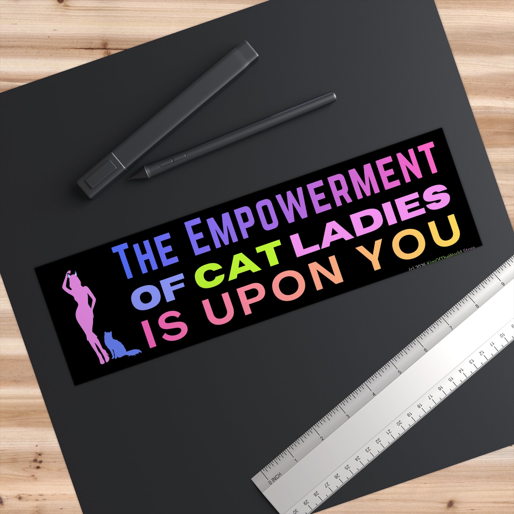 "The Empowerment of Cat Ladies" Bumper Sticker