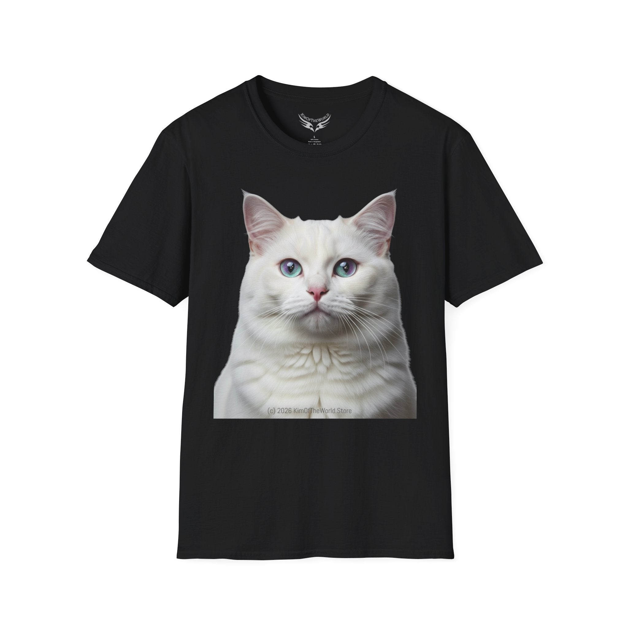 Grey and White Kitty Cat Parent Tee  - Softstyle T-Shirt