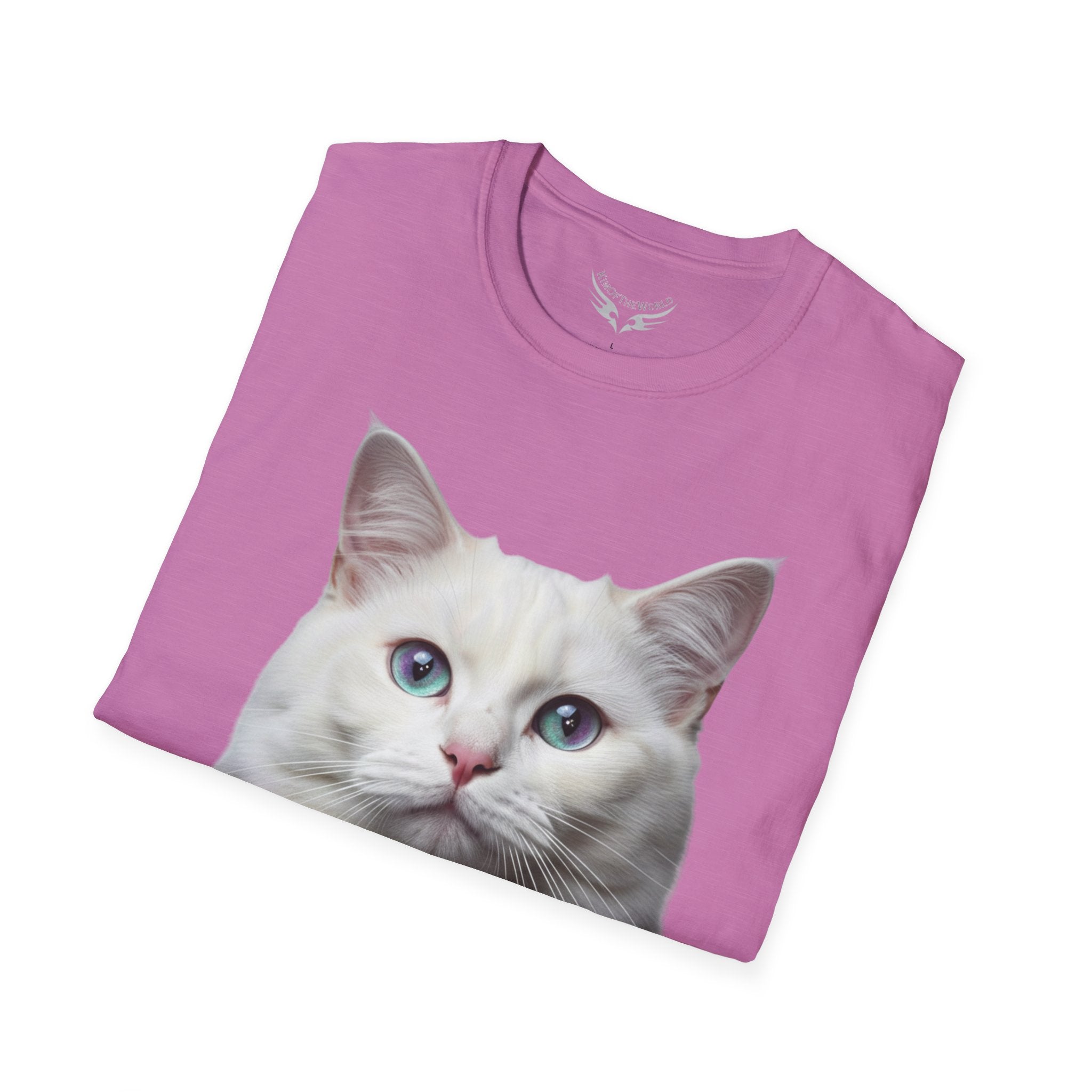 Grey and White Kitty Cat Parent Tee  - Softstyle T-Shirt